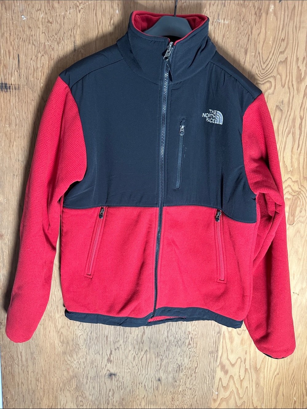 The North Face Red and Black Kids' Puffer-Front Fleece Jacket